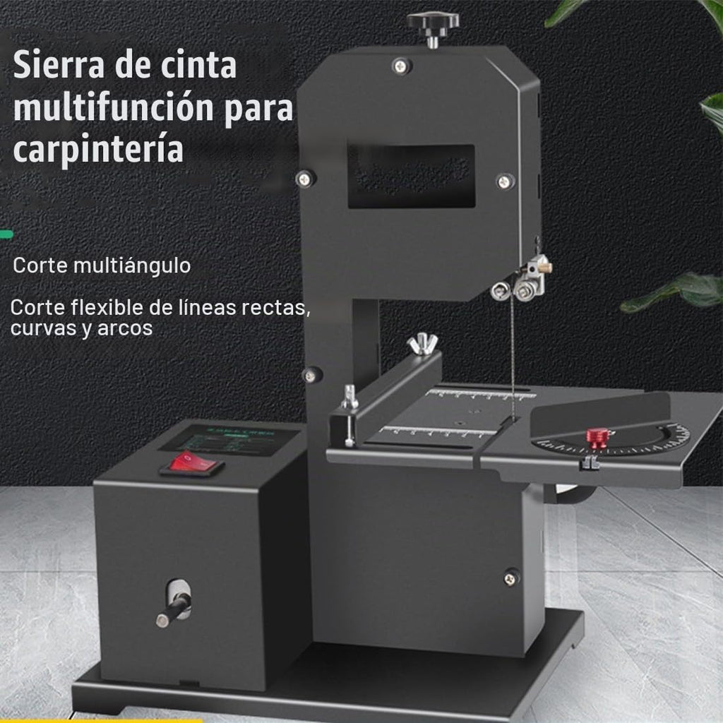 Sierra De Cinta, Sierra De Cinta para Madera, Sierra para Madera, Sierra De Mesa, Incluye 2 Hojas De Sierra | 230 Voltios | 800 W | Altura Libre Máxima: 70 Mm | Anchura Libre Máxima: 90 Mm