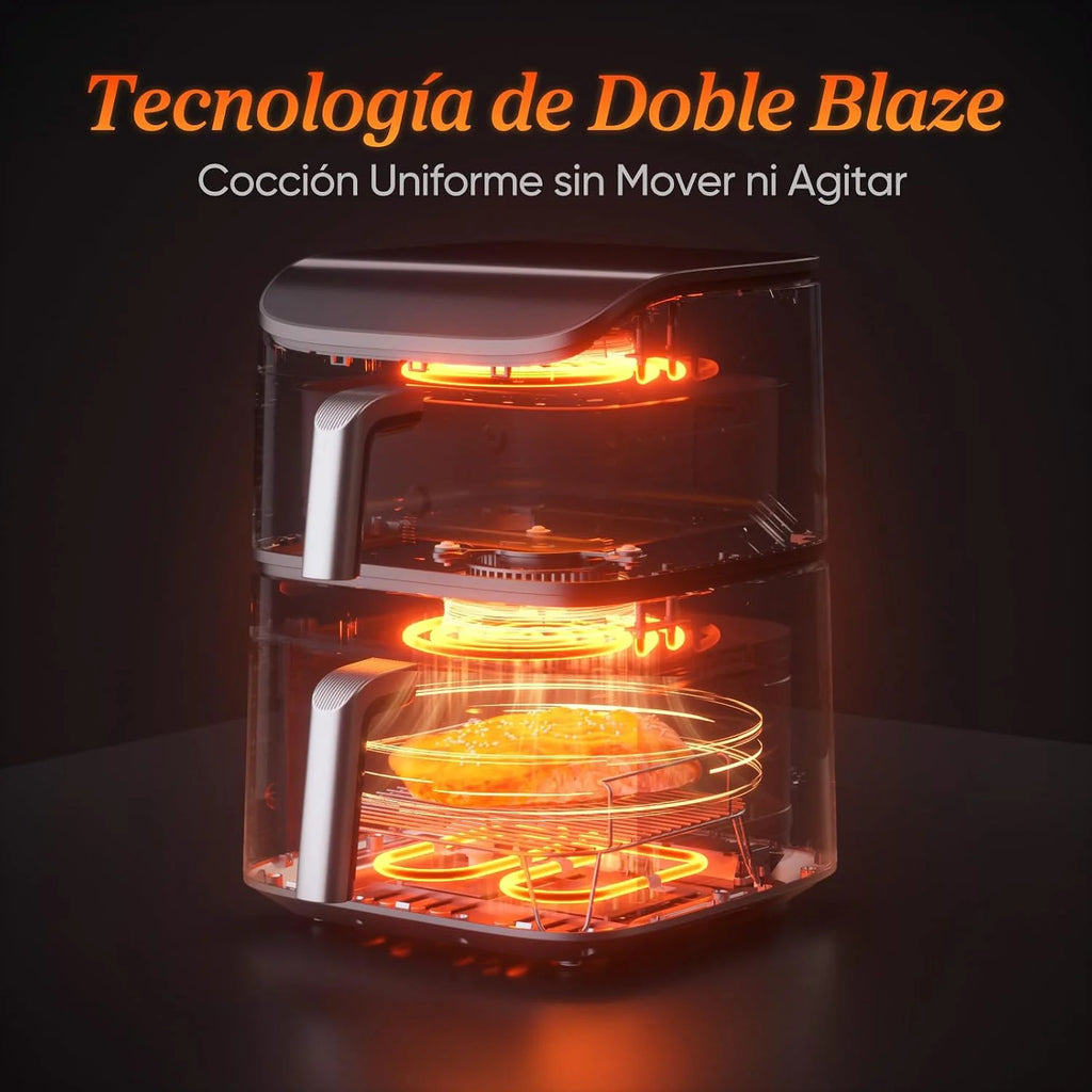 Cosori Freidora de Aire 10,8 L Turbo Tower Pro, Doble Cesta Vertical