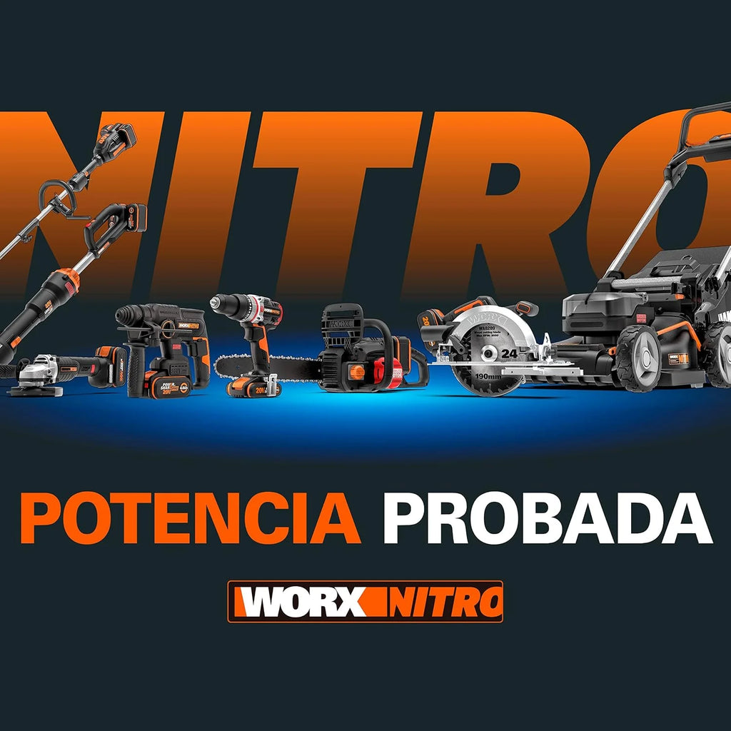 WORX Leafjet WG585E.9 - Soplador de Hojas (40 V, Motor sin escobillas, Control de Aire Variable, Menos Consumo de batería, más Potencia, sin batería ni Cargador)
