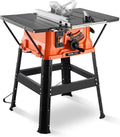 VEVOR Sierra de Mesa de 945 x 850 x 1060 mm con Soporte y Hoja de Sierra de 24 Dientes, Capacidad Máxima de Corte de 200 mm, Velocidad de Corte de 4800 RPM para Carpintería y Fabricación de Muebles