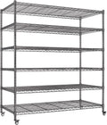 Estanterías metálicas de alta resistencia,Estantería Metálica de 5 Niveles con Ruedas,Estantería de Almacenamiento adjustable con Ajustar el pie,con Cocina,garaje,118×46×204cm,Carga Máxima 1700 kg