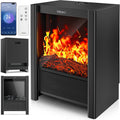 TRESKO Electric Fireplace Heating 2000 W, Smart Home WiFi App & Control | Electric Stove with LED Flame Effect and LCD Display | Electric Fireplace with Thermostat | Ventilated Heating