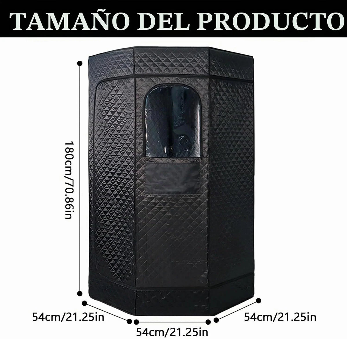 Sauna Tienda Campaña Para Sauna, Cabina Sauna Generador Sauna Vapor Tienda Sauna Portátil Aire Libre Temporizador Y 9 Niveles Temperatura Con Sauna Vapor Olla Vapor 3L Silla Plegable Control Remoto