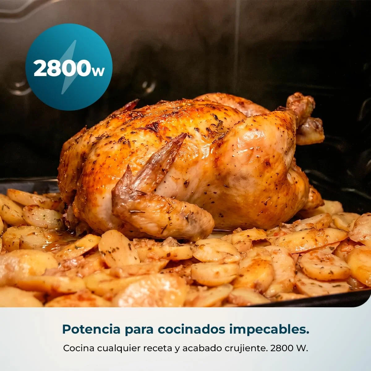 Cecotec Horno Integrable Bolero Hexa C126000 Inox A GloveKit. 2800 W, 77 L de capacidad, 4 Funciones, Steam Assist, Steam EasyClean, Cooling Fan, Triple Glass, Clase Energética A, Luz interior