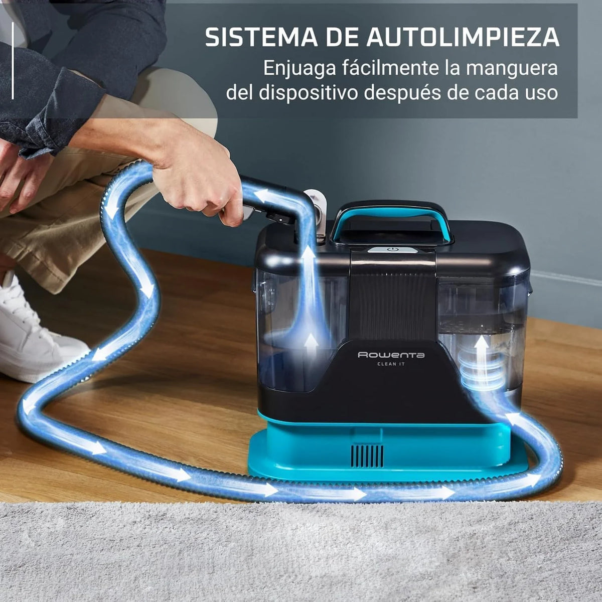 Rowenta Clean It, Aspiradora tapicerías 750 W, 7 Acc, Hasta 13,5 kPa