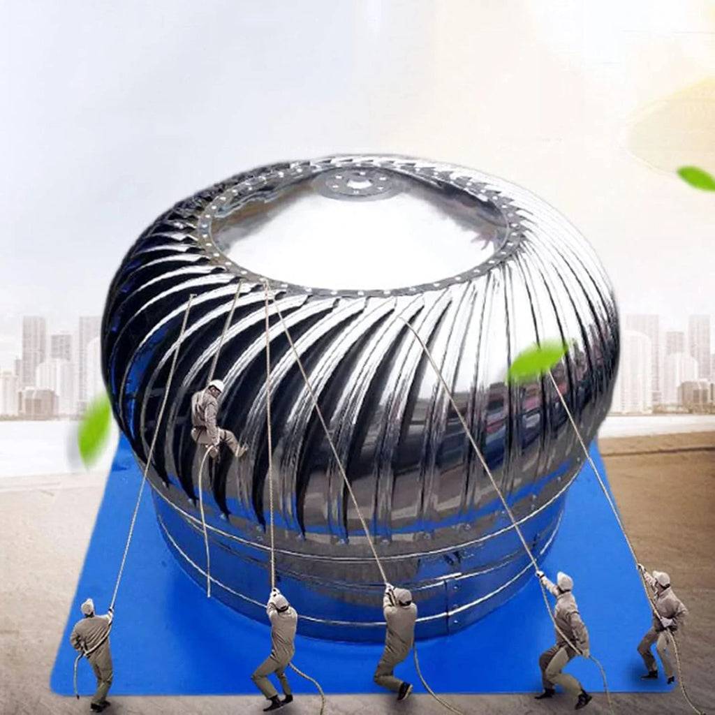 Inless - Ventilador de chimenea de acero de 100500 mm, tapa de techo ajustable anticorriente giratoria, cubierta de chimenea giratoria para una ventilación mejorada