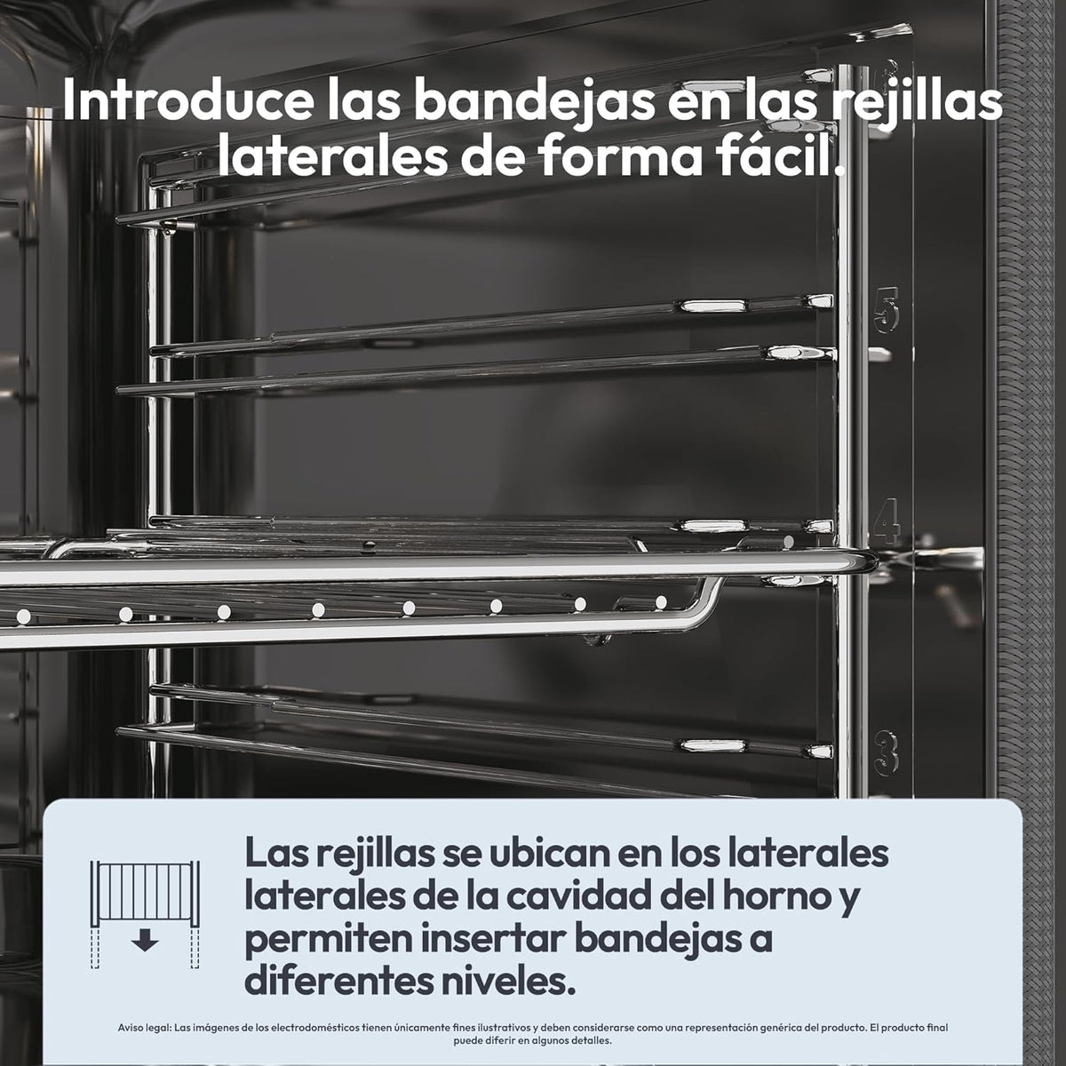 Candy Bake 600 CA6 N3T1HTW Horno Multifunción, 78L, Recetas a través de app hOn, 1 Bandeja y 1 Rejilla, Limpieza Hidrolítica, Convección + Ventilador, 9 Funciones, Ready UX, Blanco