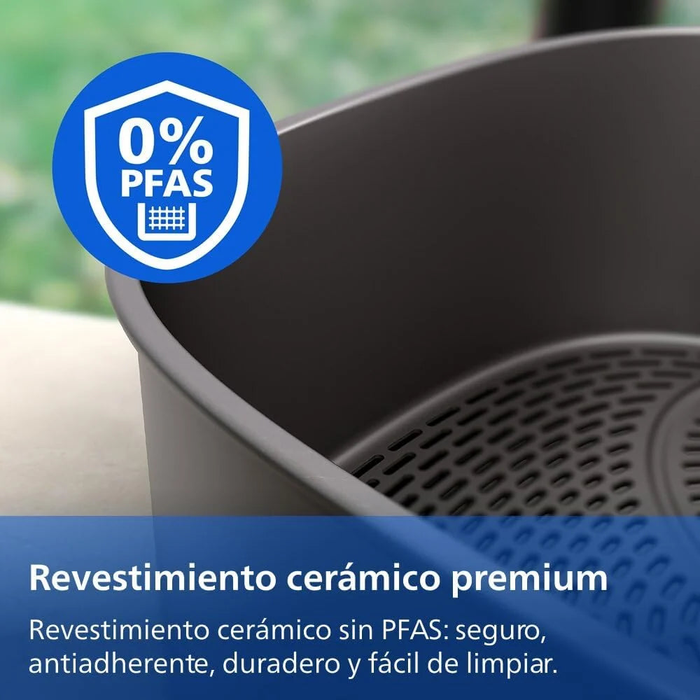 Philips 4000 Airfryer - Freidora de Aire doble Cesta Vertical 10L, Negro