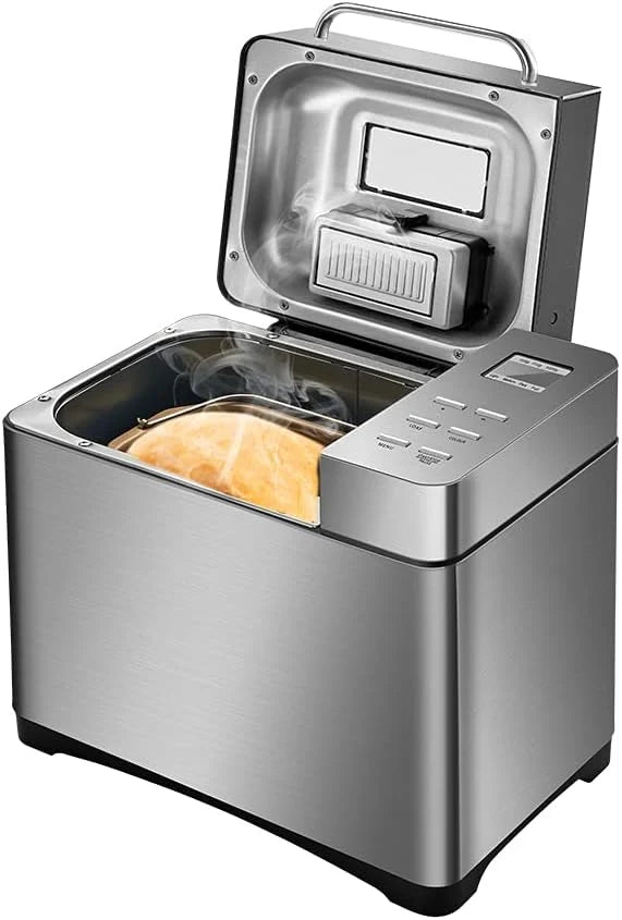 Panificadora de 1000 g, 19 programas, para panadería, 650 W, para la cocina en casa, caravana, camping, fiestas, restaurante