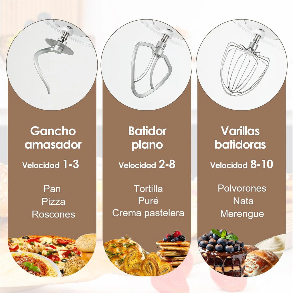 Kitchen in the box Batidora amasadora 8L 2000W Alta Cap