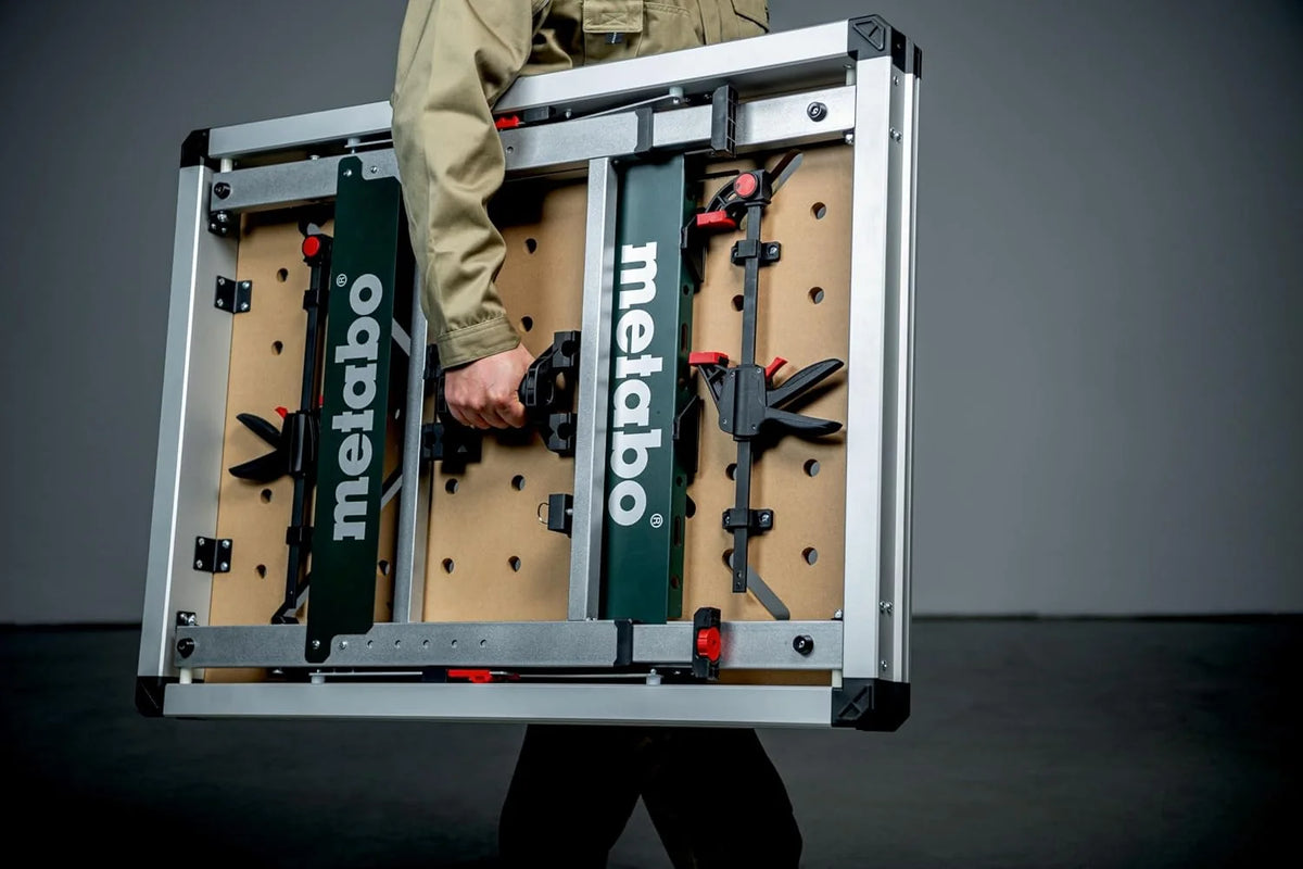 metabo Mesa Multifuncional MWB 100, Banco de Trabajo de Aluminio y MDF