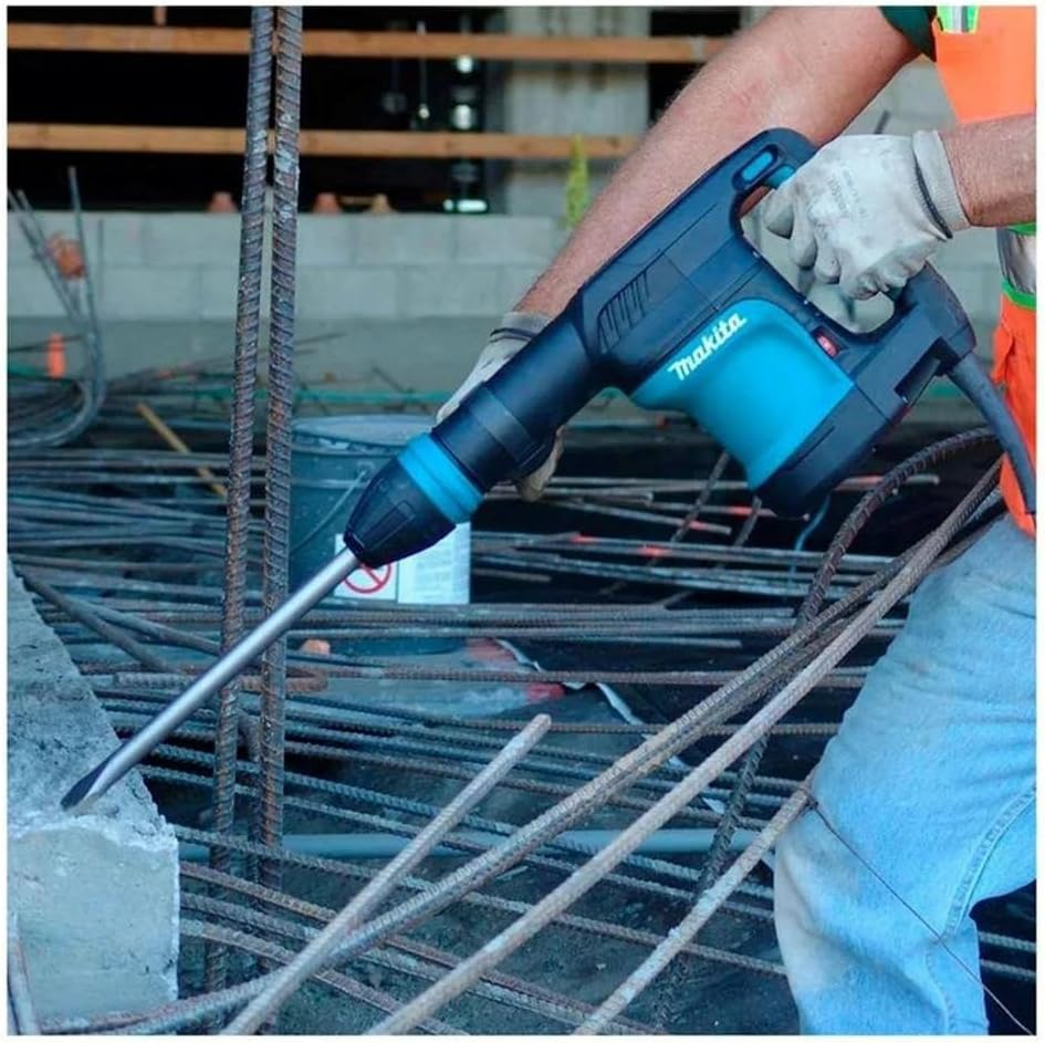 Makita HM0870C - Martillo Demoledor Eléctrico con cable Sds Max 1100W 5.1 Kg, Azul
