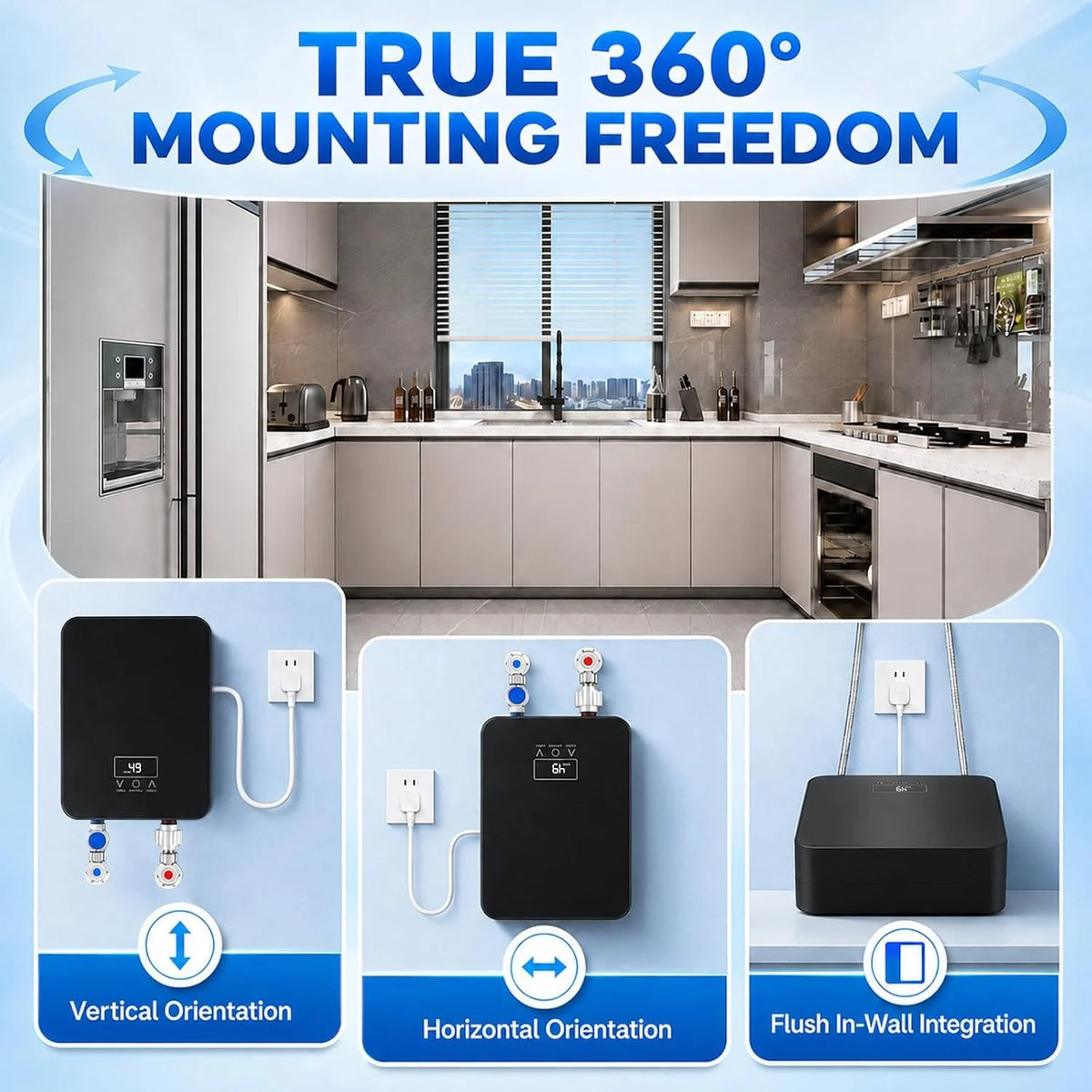 Mini Electric Water Heater 6000W LED Display