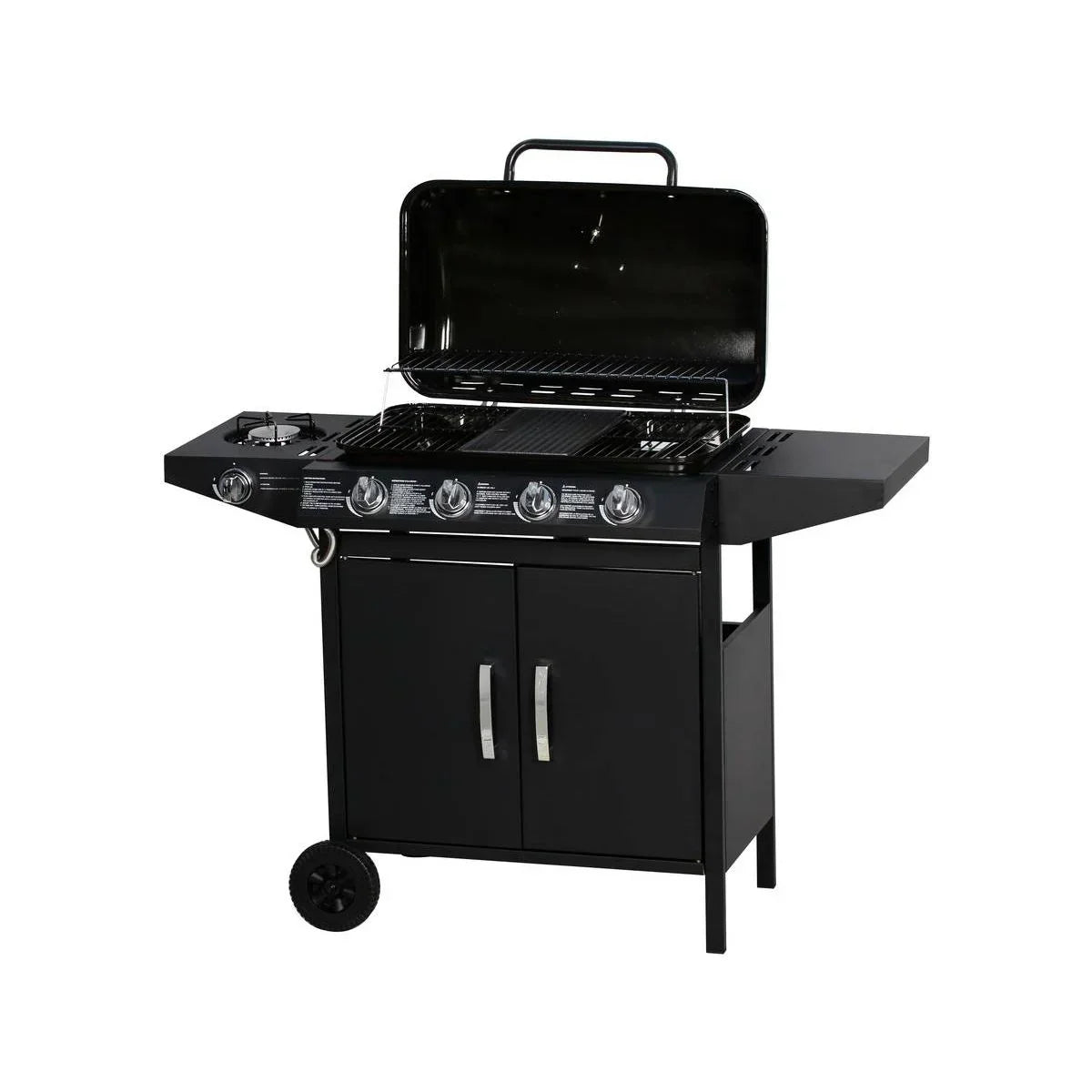 Barbacoa A Gas "festa 5" - 5 Quemadores (1 Lateral) - 12.9 Kw - Negro