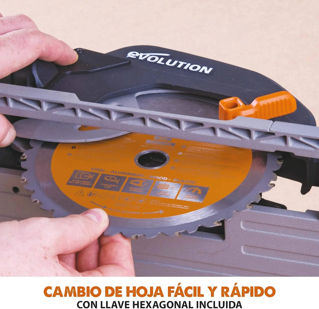 Evolution Power Tools - R185CCS Sierra circular multimaterial, 185 mm 230 V