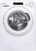 Candy Smart CS 14102DE/1-S, Washing Machine 10 kg, 1400 RPM, Digital Display and Control, NFC Technology, Voice Assistant, 15 Cycles, 5 Fast, Easy Ironing, Delay Start 24H, KG Detector, 81 DB, White