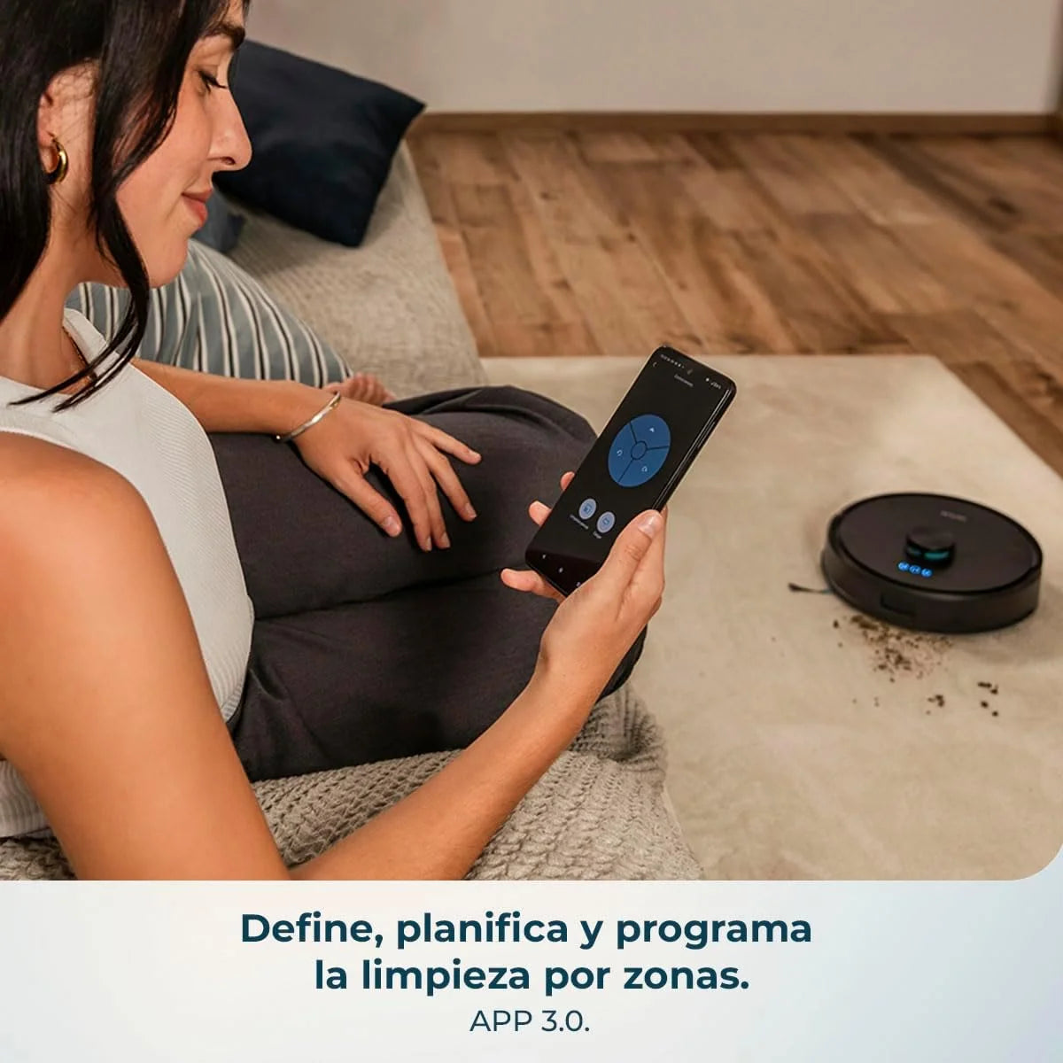 Cecotec Robot Aspirador y Friegasuelos con Base de Autovaciado Conga Y50 X-Treme. Navegación Láser, Potencia de Succión 5000Pa, Base con Depósito 3L, Cepillo Multifunción, App