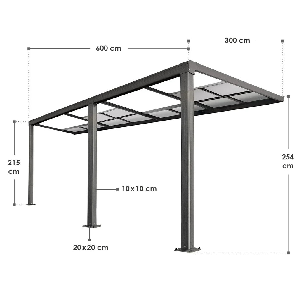 2025 Toldo para terraza Jakarta con paneles de policarbonato
