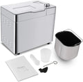 COOCHEER - Panificadora de 550 W, con 25 programas, acero inoxidable, totalmente automática con función de temporización de 13 horas, color plateado