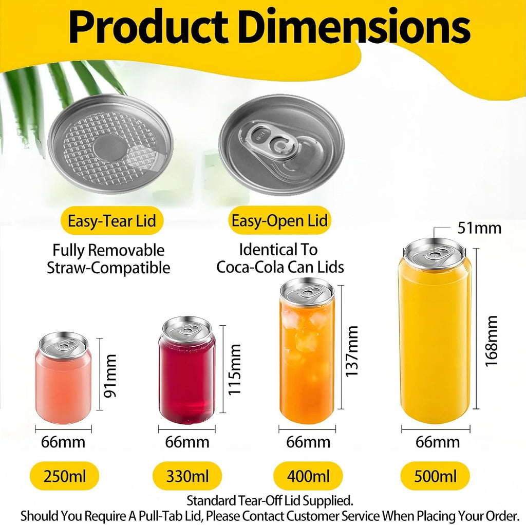 Máquina selladora manual de latas, máquina manual para sellar latas de hojalata, altura ajustable, para sellar botellas de PET, latas de cerveza, zumo, café, refrescos y otras bebidas. 100one-400ml