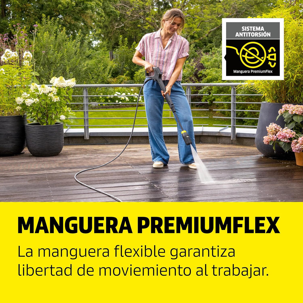 Kärcher hidrolimpiadora K 5 Comfort Premium, presión: 145 Bar, caudal: 500 l/h, Superficie: 40 m²/h, Manguera de Alta presión Extra Flexible, enrollador de mangueras, Multi Jet 4 en 1