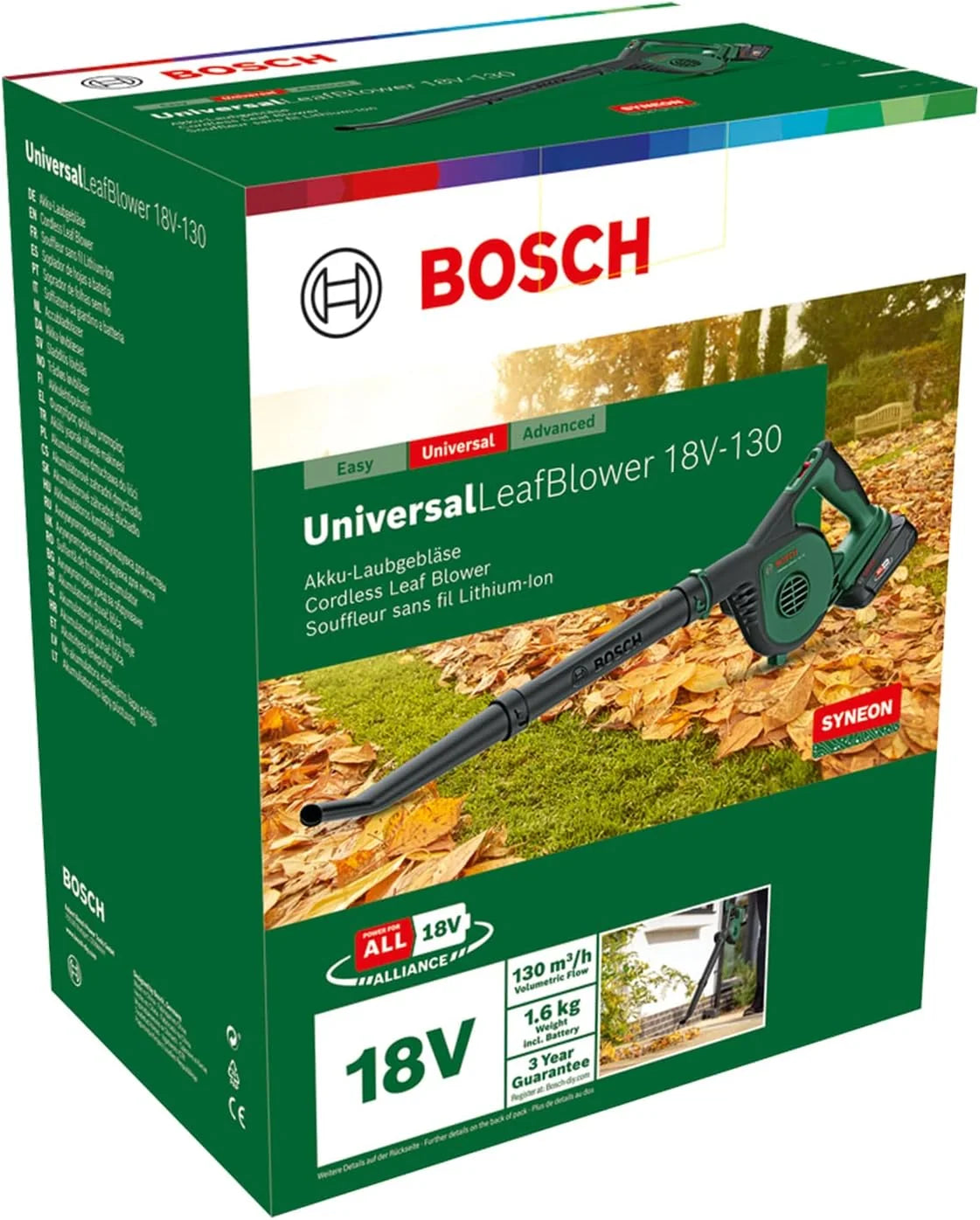 Bosch soplador de Hojas a batería UniversalLeafBlower 18V-130