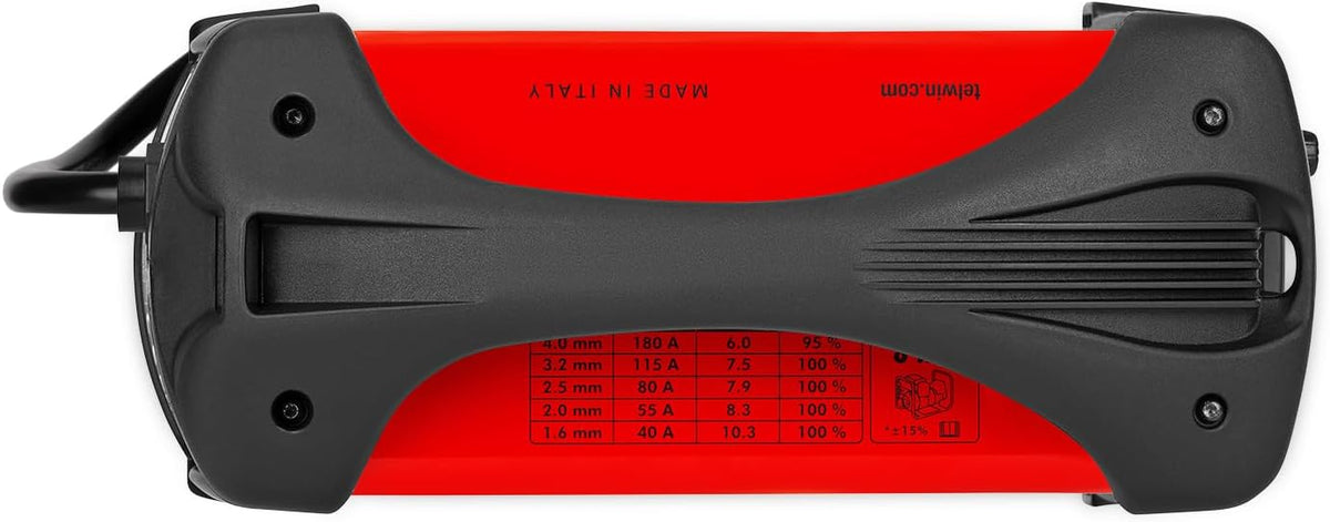 Telwin Force 205 Soldadora inverter a electrodo MMA con casque de soldadura automático y accesorios para soldadura, 200A