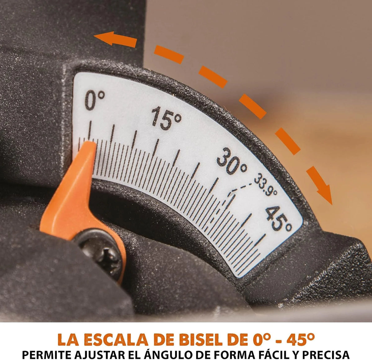 Evolution Sierra ingletadora deslizante de 185 mm (R185SMS+) de Evolution con corte multimaterial; bisel de 45°, inglete de 50°; guía láser. Incluye hoja multiusos