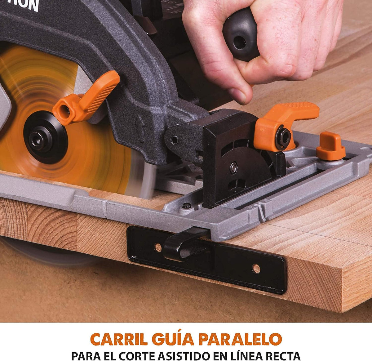 EVOLUTION POWER TOOLS R185CCSX Sierra Circular multimaterial Compatible (Paquete de combinación 1020 mm con guía incluida), 230 V, 185 mm