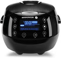 REISHUNGER Olla Arrocera Eléctrica y Vaporera – 1,5 L – Negra