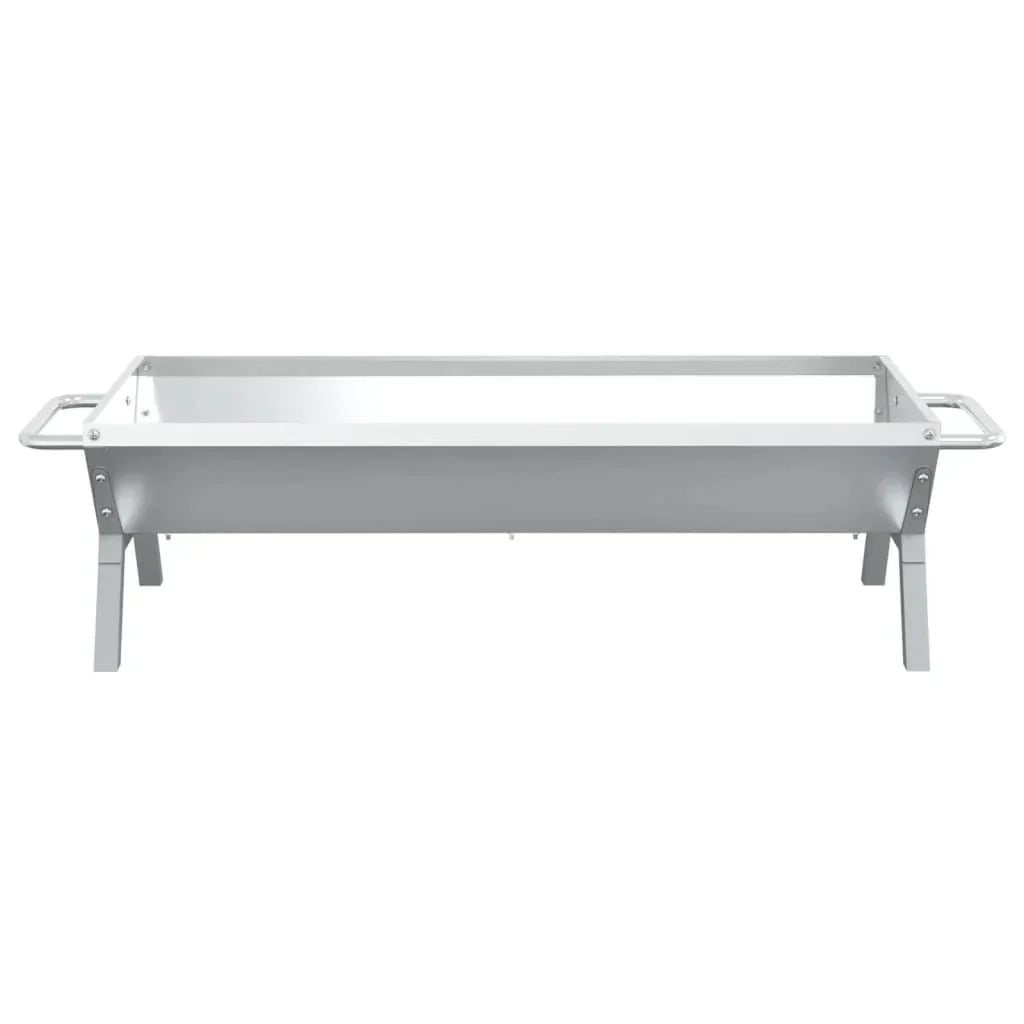 Bandeja Para Barbacoa Acero Inoxidable Plateado 118x42x30,5 Cm Vidaxl