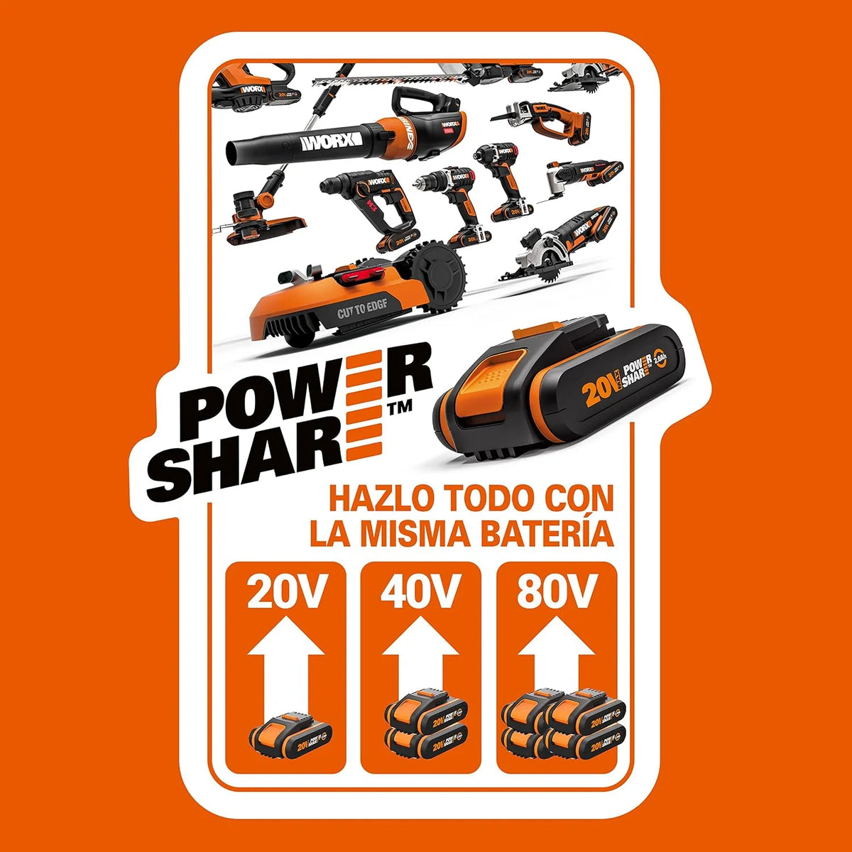 WORX Soplador a batería WG584E.9
