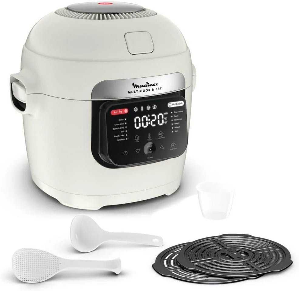Moulinex Multicook & Fry MZ7311 - Cocina lenta (1200 W), color blanco