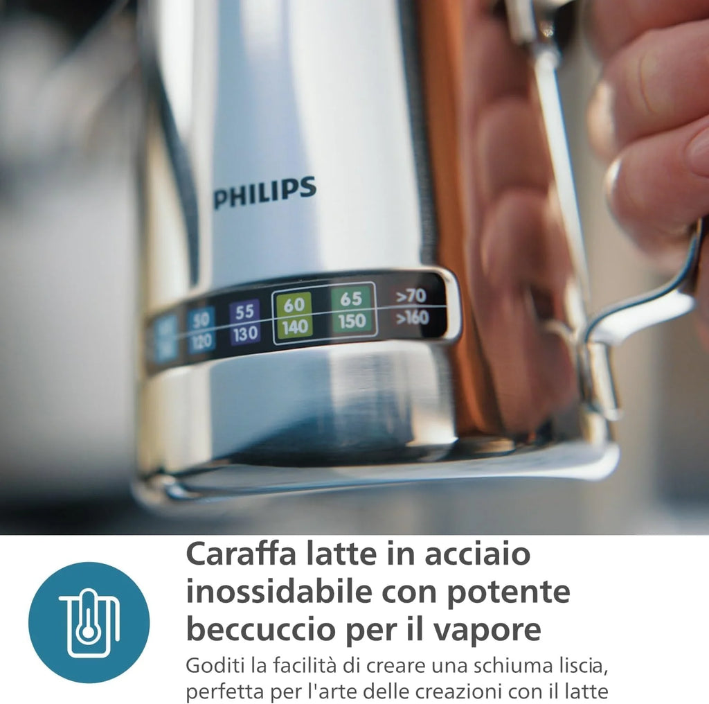 PHILIPS Barista Brew Cafetera Espresso Semiautomática, 250g, Acero Inox