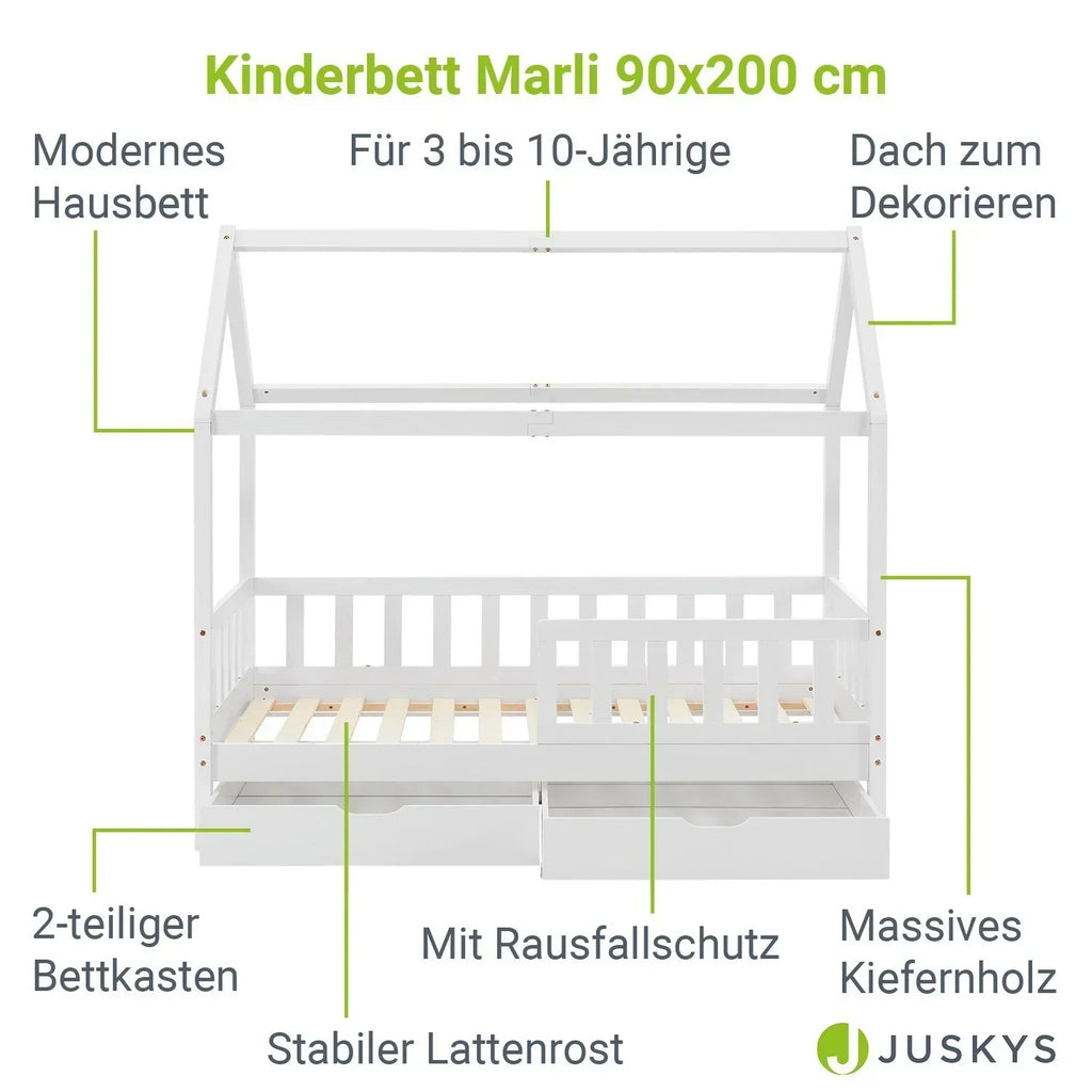 2026 Cama infantil Marli 90 x 200 cm con cajones de almacenamiento