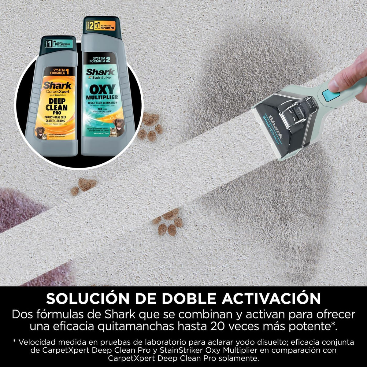 Shark StainStriker, Limpiador Quitamanchas con 5 Accesorios, 450W, Gris