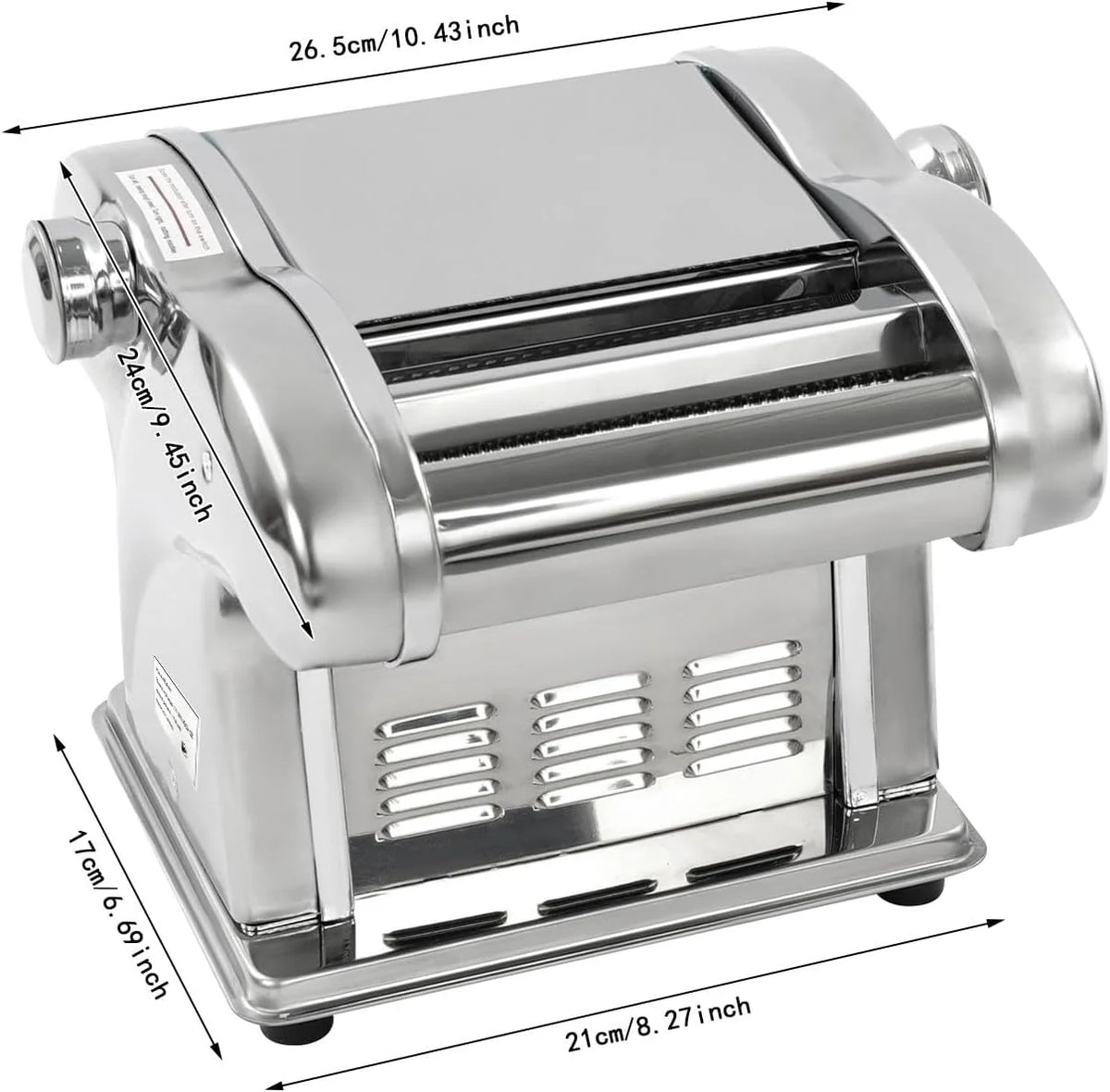 Cortador de masa 3 cuchillas máquina de pasta eléctrica de acero inoxidable