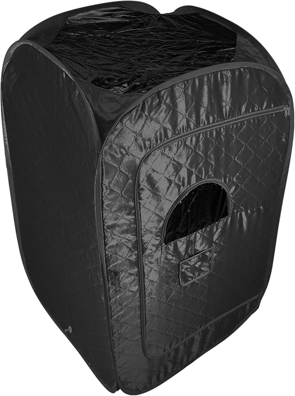 MINGYI Sauna de vapor portátil y plegable de 1000 W con cabina de vapor, generador de vapor de 2,5 camas y mando a distancia, 80 × 80 × 135 cm (Negro)