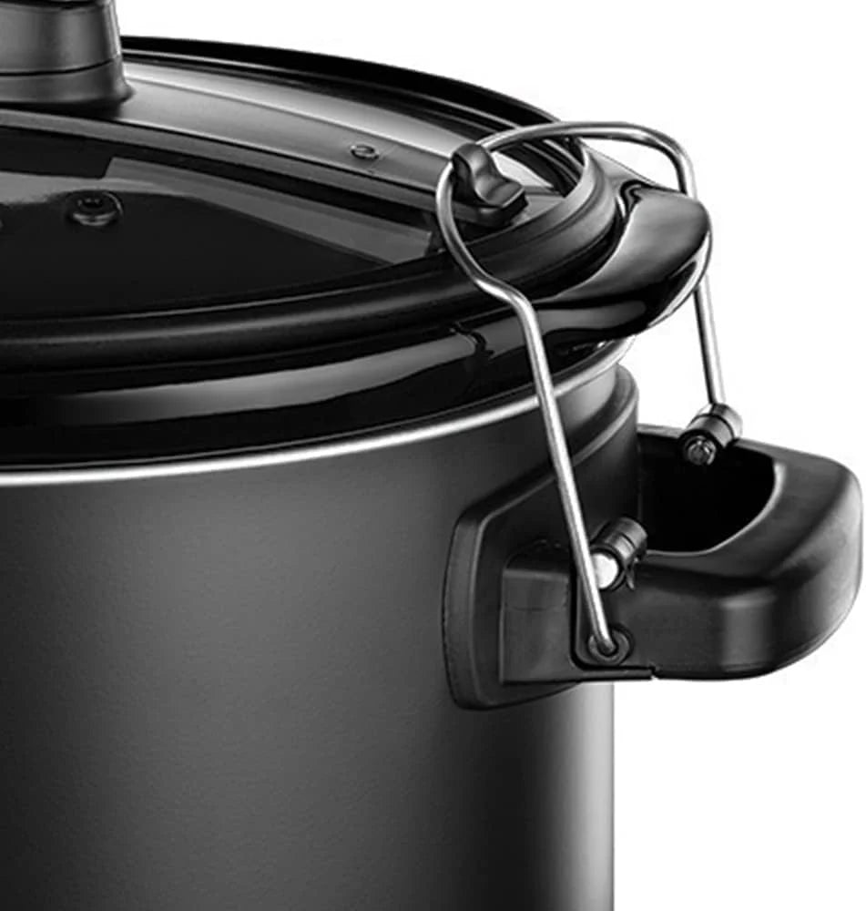 Russell Hobbs Olla de Cocción Lenta Sous Vide - Olla 3 en 1: Cocinar al Vacío, Cocción Lenta y Medidor Temperatura, Pantalla Digital LED, 6 Raciones, Recipiente Extraíble de Cerámica, Negro - 25630-56