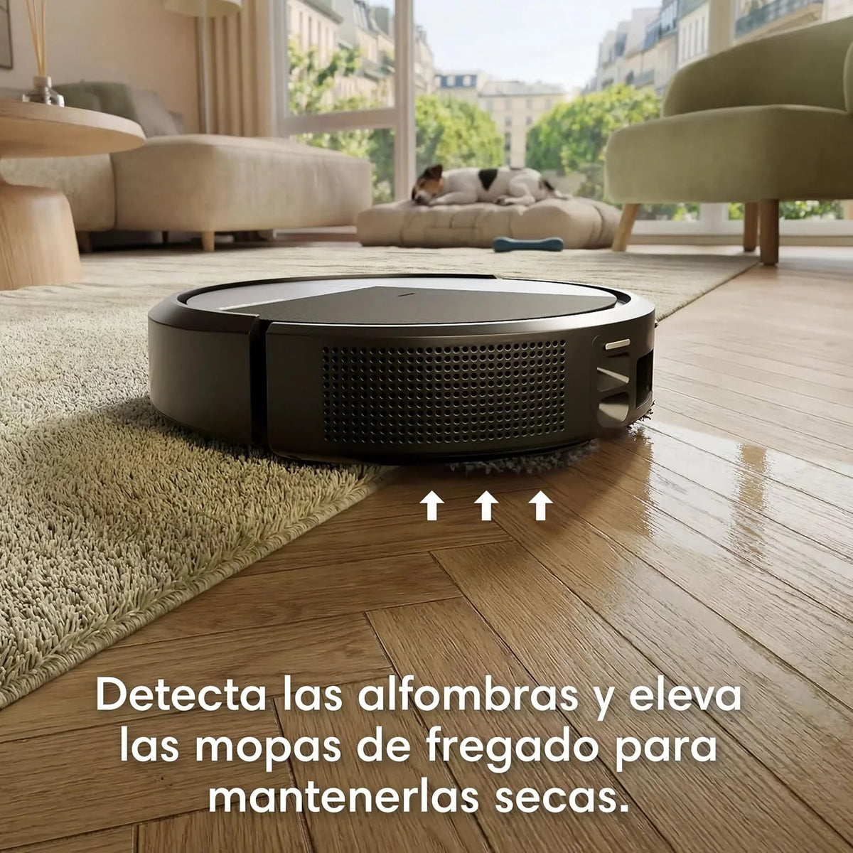 iRobot Roomba Plus 415 Combo y Base AutoWash multifunción, Robot Aspirador y Friegasuelos, 20.000Pa, Mopa Extensible, Mopas DualClean Elevables, Secado Calor, LiDAR Clearview, Autonomía 90 Días,Negro