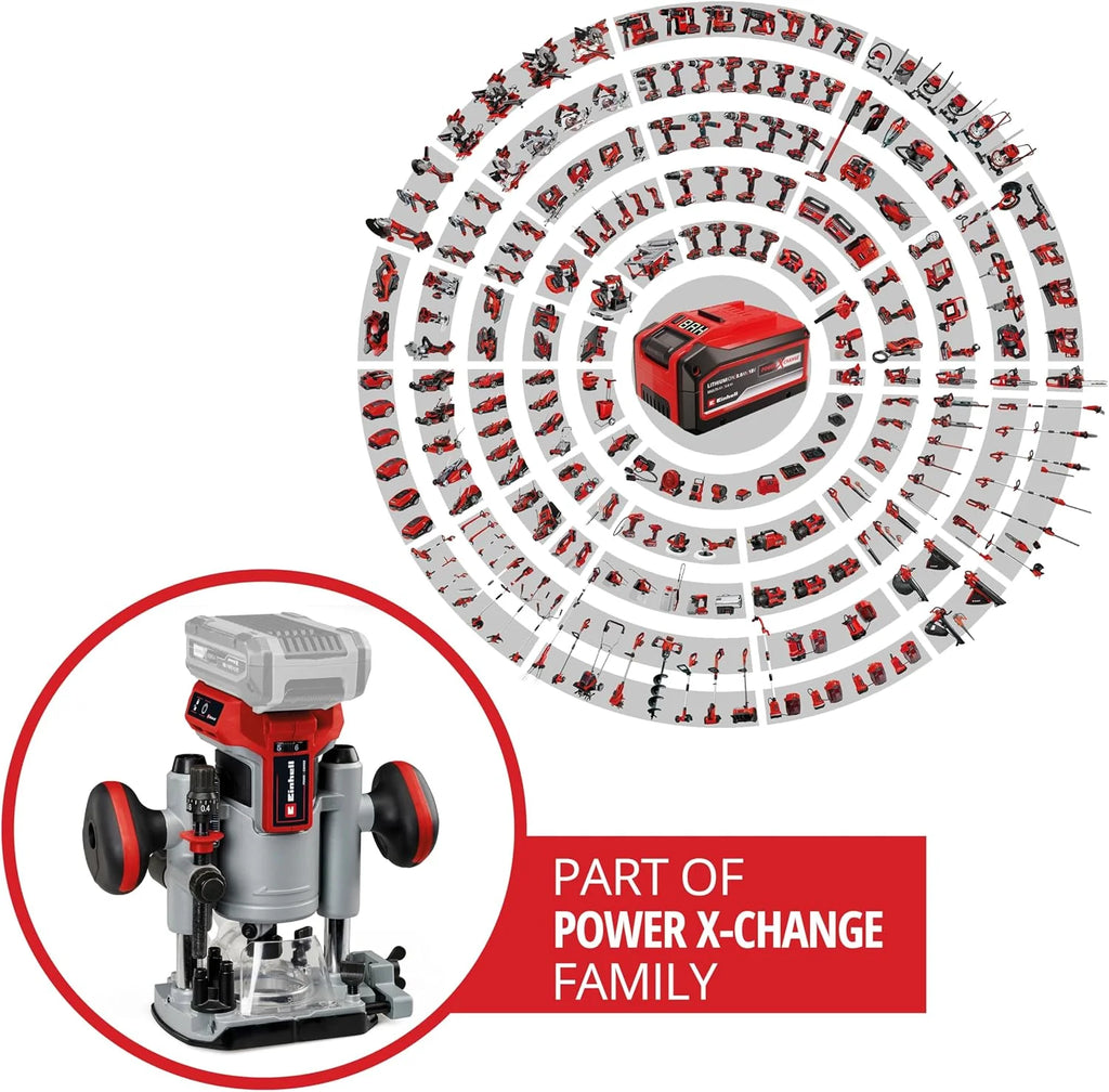 Einhell Professional Fresadora superficie/cantos TP-RO 18 Set Li BL-Solo