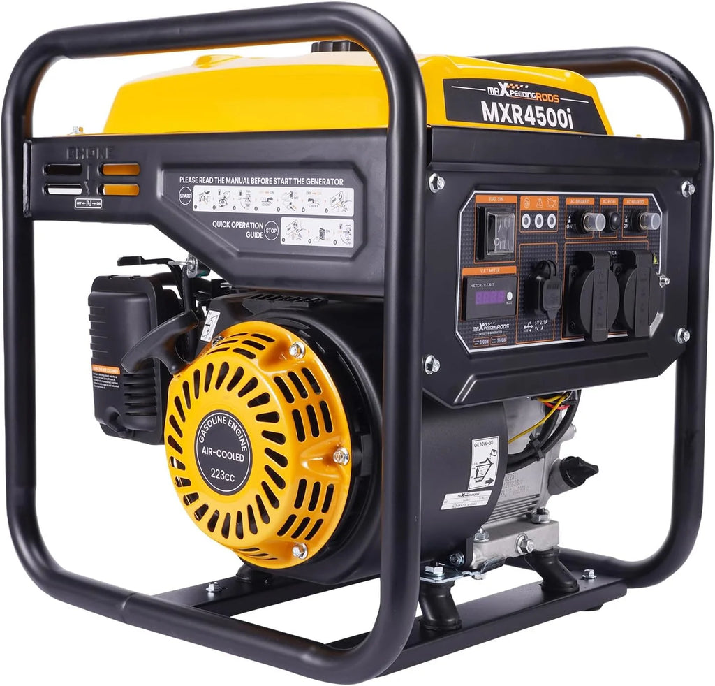maXpeedingrods Generador inversor portátil de 3500 W, 4 tiempos gasolina