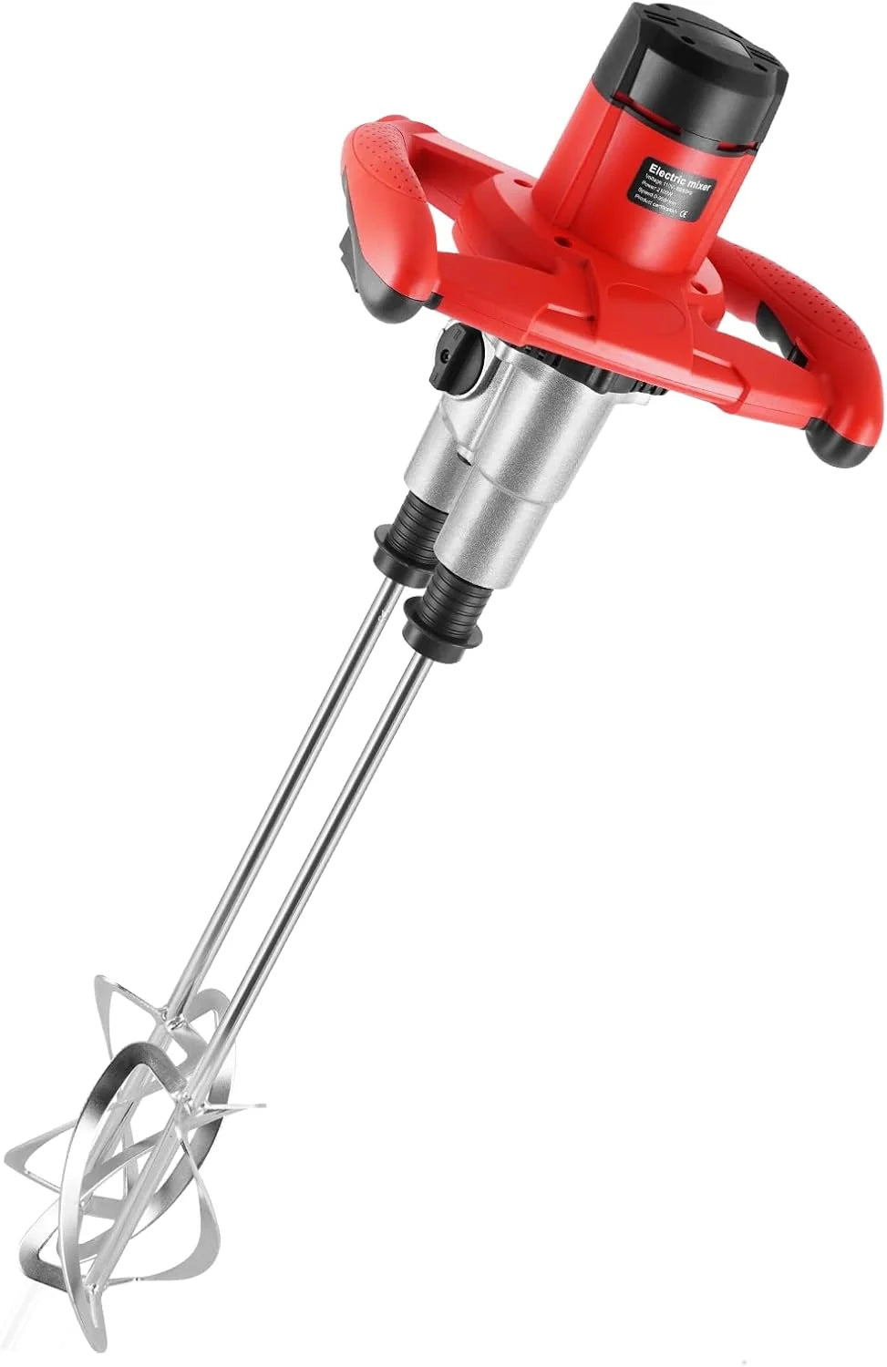 Hormigonera de 2100 W, doble paleta mejorada, mezclador de cemento portátil con 6 velocidades, 950 RPM, mezclador de lodo de mano para mortero, pintura, lechada, yeso, diluyo, herramienta