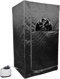 Sauna portátil con mando a distancia, sauna móvil de vapor, sauna doméstica, cabina térmica, sauna para sentarse, cabina, sauna (A-100 x 80 x 170 cm, negro)