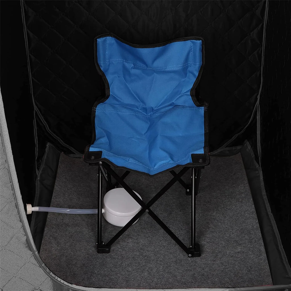 MINGYI Sauna de vapor portátil y plegable de 1000 W con cabina de vapor, generador de vapor de 2,5 camas y mando a distancia, 80 × 80 × 135 cm (Negro)