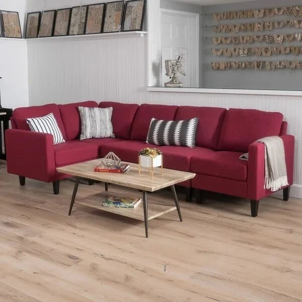Zahra Modern 5-Piece Fabric Sofa