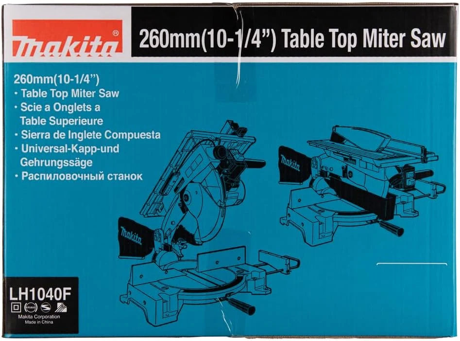 Makita LH1040F - Ingletadora Con Mesa Y Luz 1650W 4800 Rpm Disco 260 Mm 14 Kg