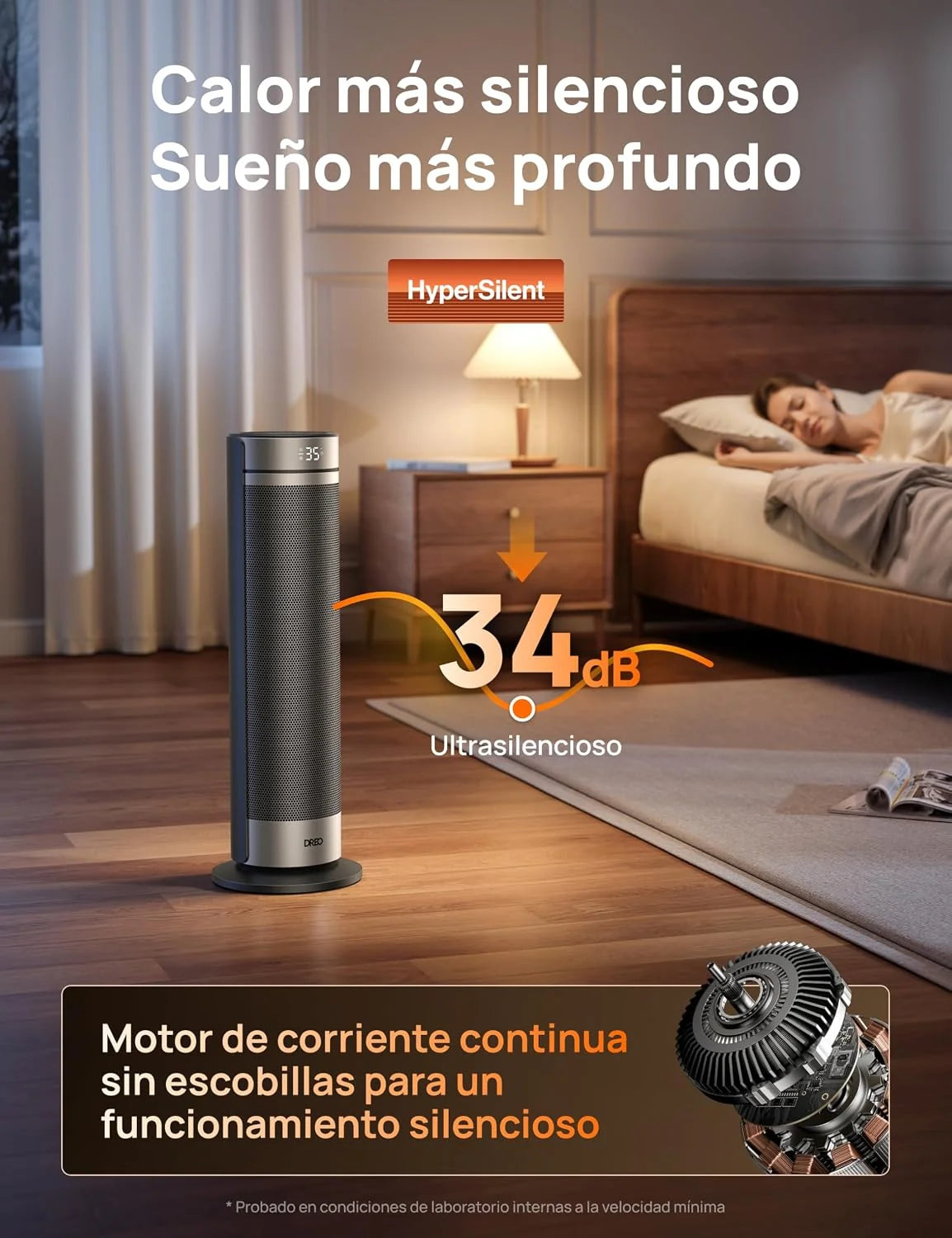 DREO Tower Heater 23 Inches 2000W Quiet, Portable Stove with Remote Control, 70° Oscillation, 12H Timer, 5 Modes, PTC Ceramic Heater with Thermostat for Office and Room