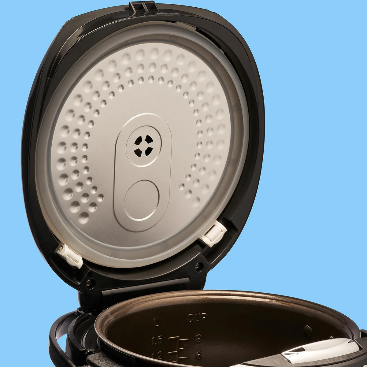 REISHUNGER Olla Arrocera Eléctrica y Vaporera – 1,5 L – Negra