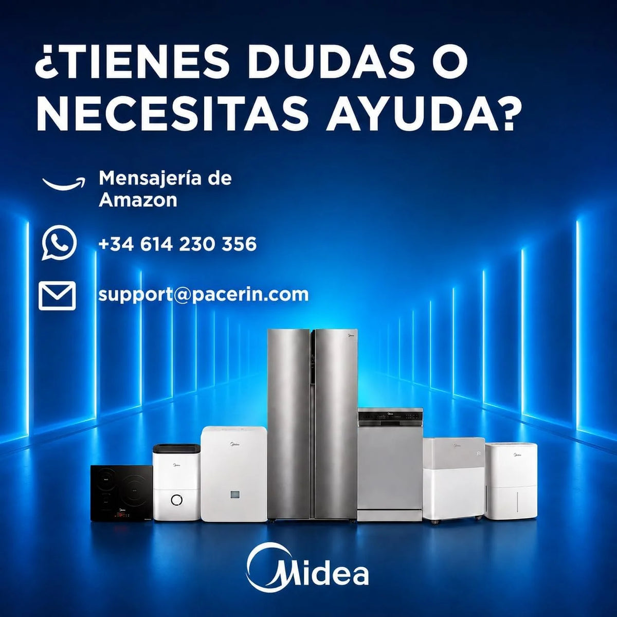MIDEA Arcon Congelador Pequeño de 418L | Congelador Horizontal Convertible a Frigorífico con Motor Inverter, Control Electrónico de Temperatura, Cestas con Asa | Arcón Silencioso 41 db Bajo Consumo